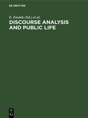 cover image of Discourse Analysis and Public Life